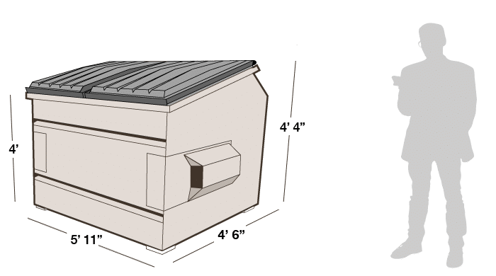 Waste Dumpster 3 Cubic