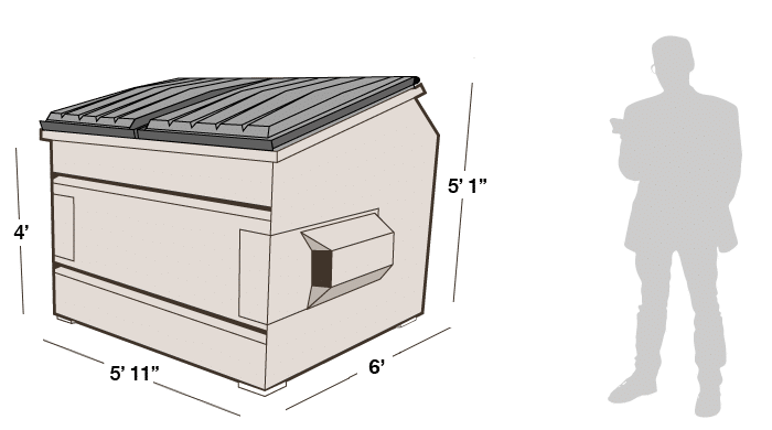 Waste Dumpster 3 Cubic
