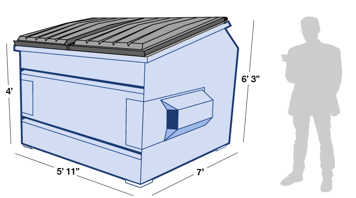 Waste Dumpster 3 Cubic