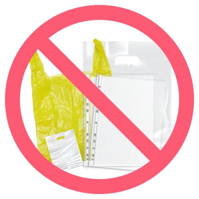 no plastic allowed